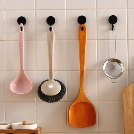 Gantungan Baju Hook Bulat Gantungan Tempel Dinding Dapur Serbaguna Wall Hook Kait Bulat