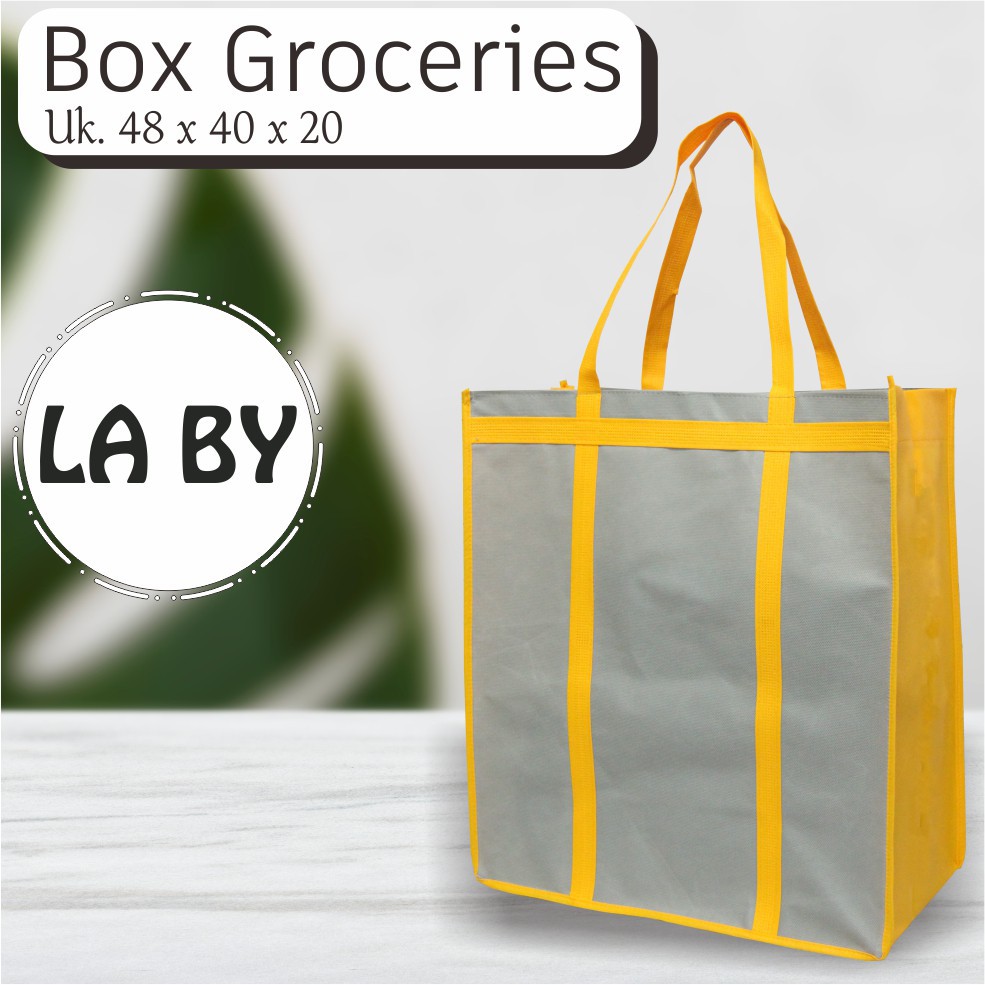 

[Murah Berkualitas] box groceries tas belanja tas supermarket besar 48x40x20