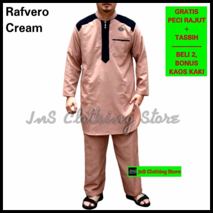 setelan baju - celana koko kurta muslim pria dewasa lengan panjang