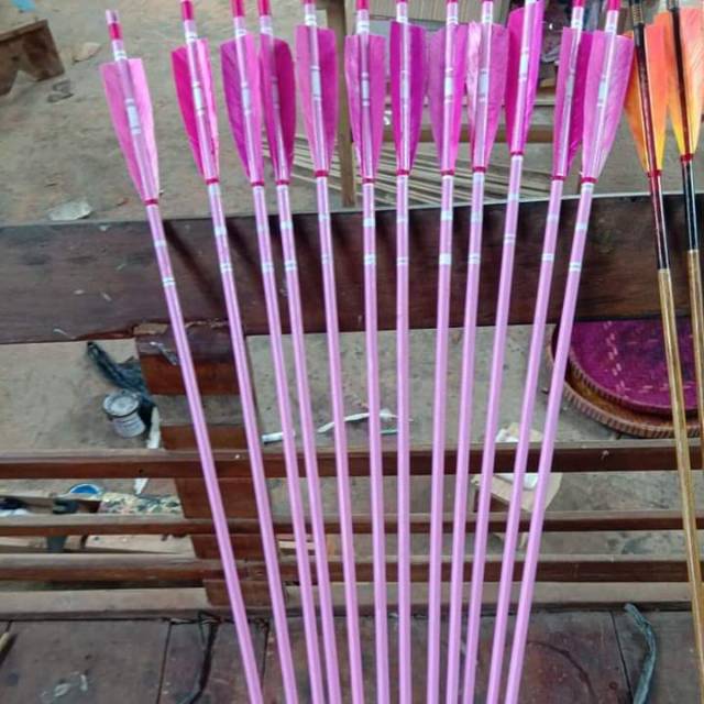 Arrow bambu vanes bulu