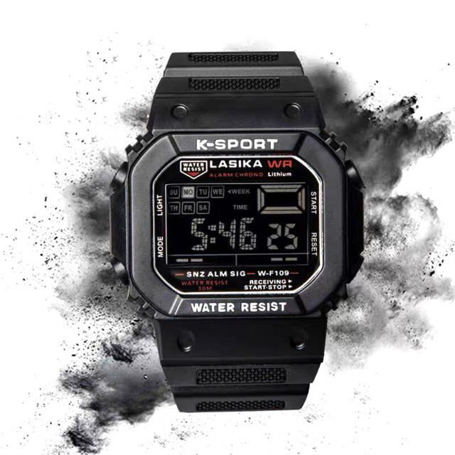 JAM TANGAN ORIGINAL SPORT DIGITAL K SPORT LASIKA W-F109 BLACK