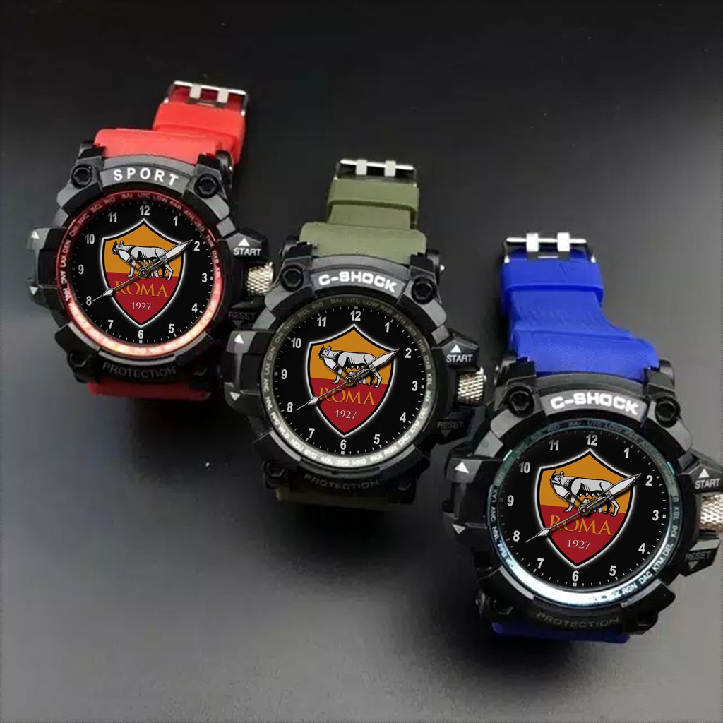 (EXCLUSIVE) JAM TANGAN AS ROMA 2 (STRAP WARNA)