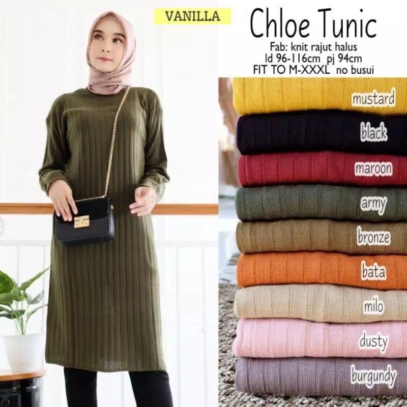 Chloe Tunik Rajut Knit Rajut Whystre