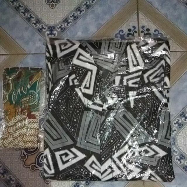 Kemeja Batik Pria Lengan Pendek Batik Size M L Xl Xxl  Bswart Hrb026 Kenongo Hem Panjang Padi