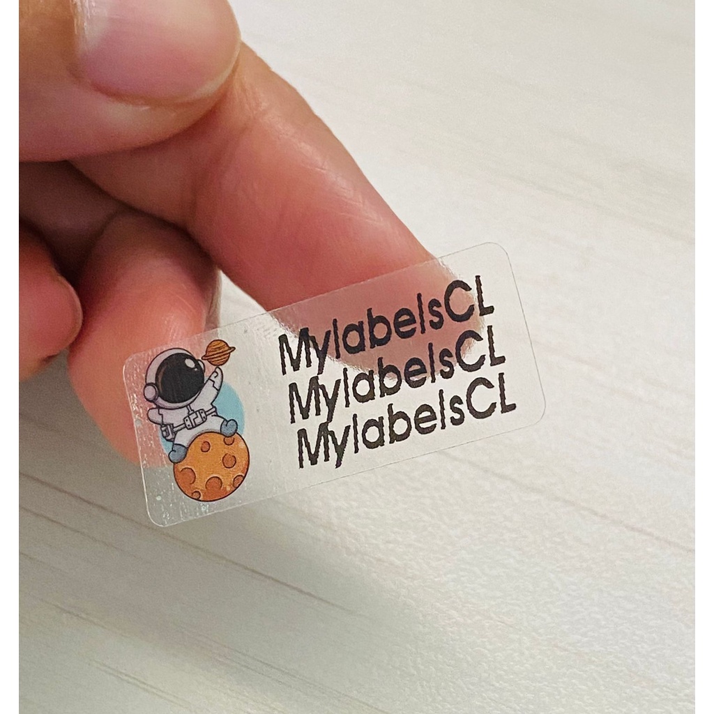 

Custom Label Stiker Waterproof Sticker Transparant Transparan Bening Space Astronot Astronaut