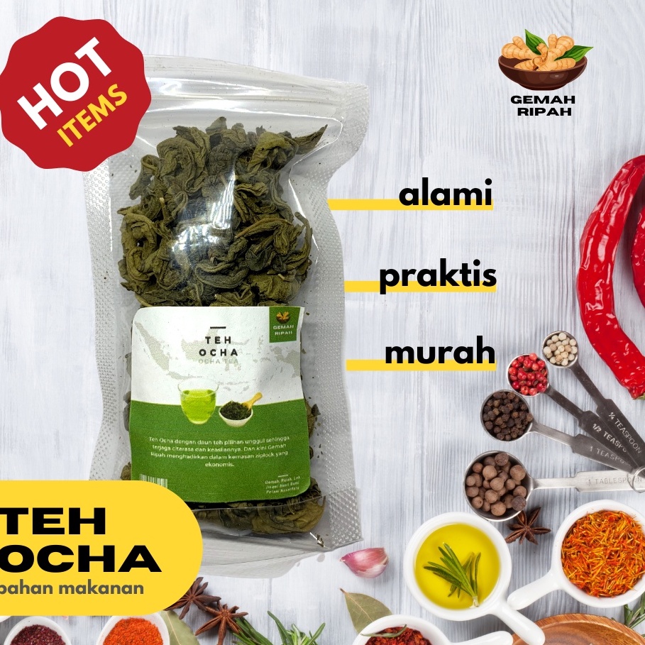 

Ocha Japanese Roasted Green Tea. Daun Teh Premium Jepang