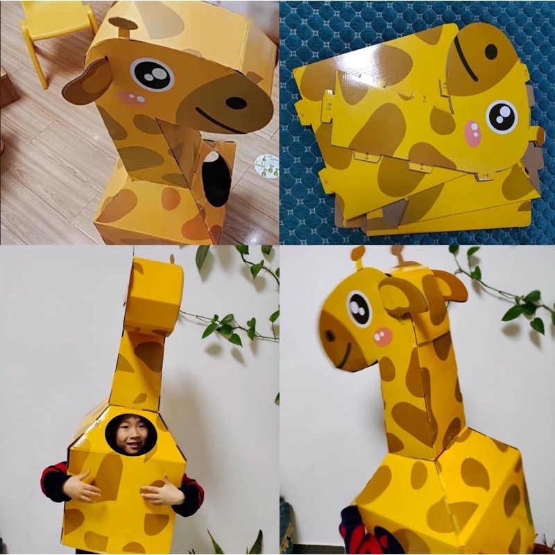 diy cardboard costume kostum karton animals kostum pesawat barongsai art craft activities