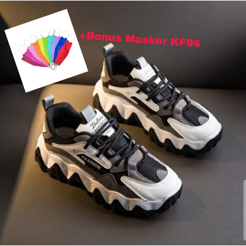 12.12 BIGPROMO Sneaker wanita Bonus Masker KF94 fashion korea Sneaker wanita casual Sneaker wanita dewasa remaja HPD492