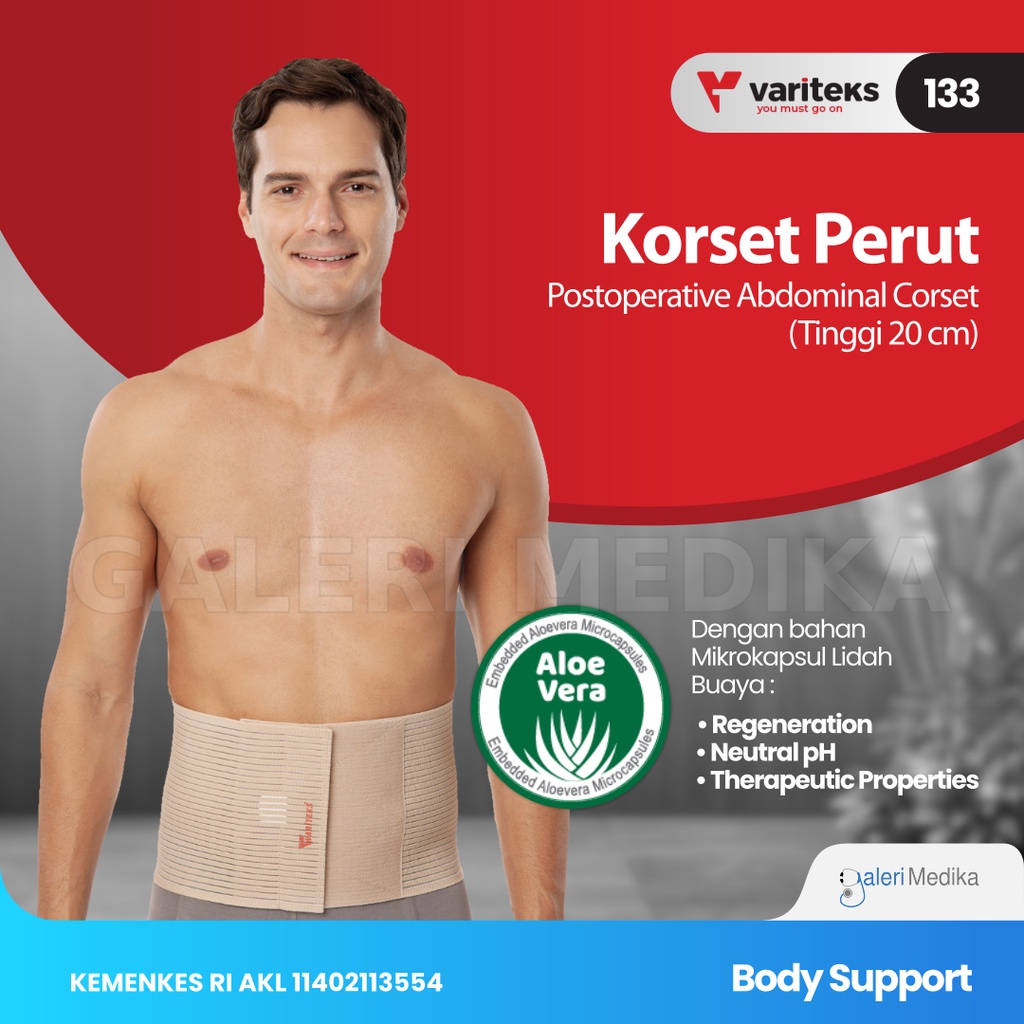 Korset Paska Cidera Abdominal Variteks 133 Postoperative Abdominal Corset Tinggi 20 cm