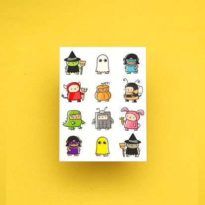 

POTATOO SET BIMBO HALLOWEEN Temporary Tatto Sticker