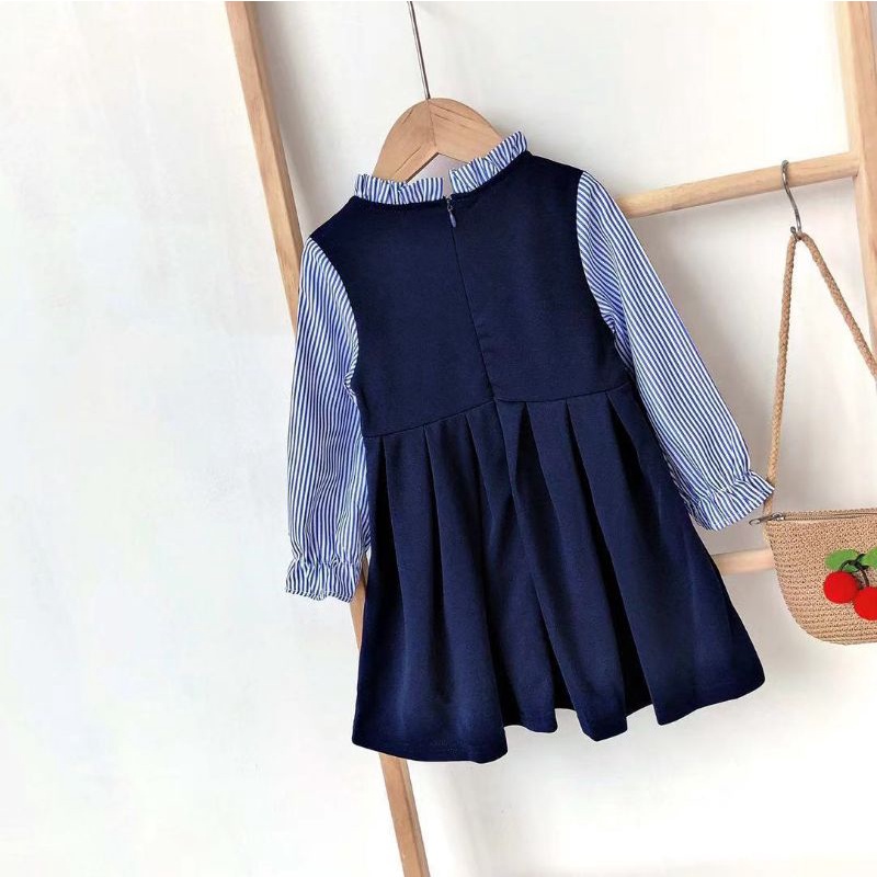 Dress lengan panjang anak perempuan import /JEAN DRESS