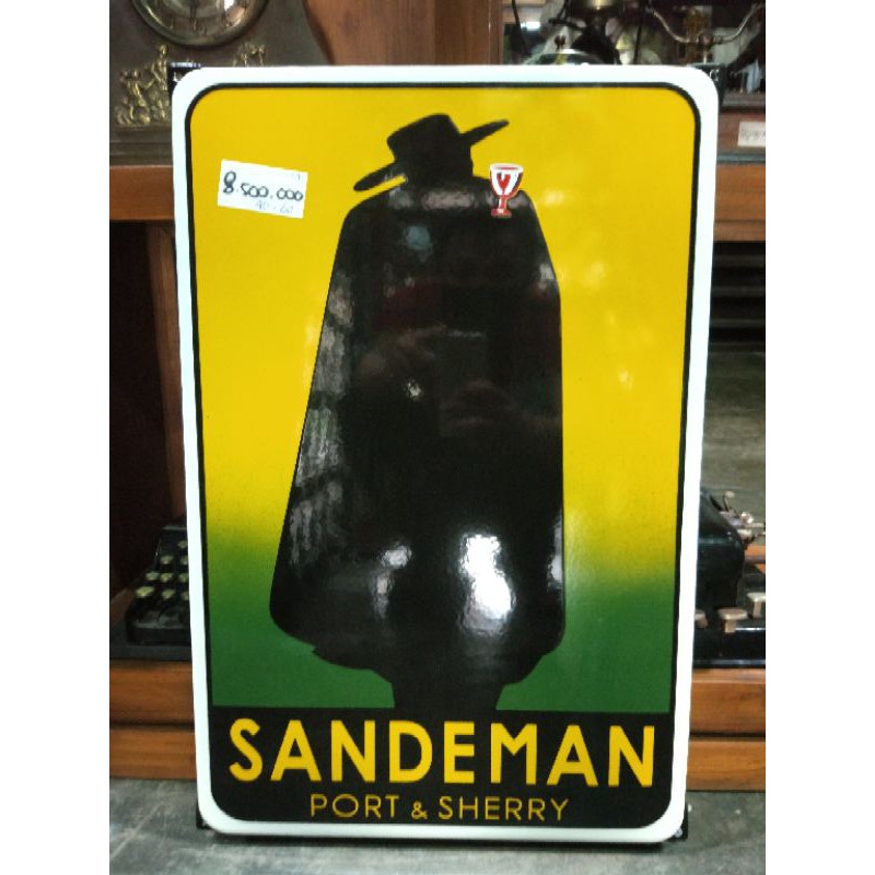Papan Iklan Enamel Sandeman Asli