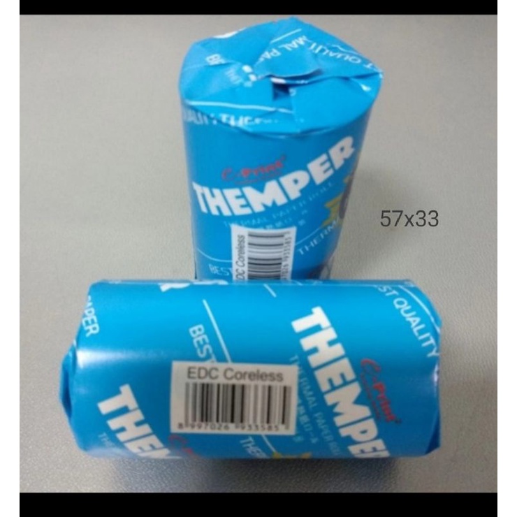 

kertas kasir EDC 57x33 kertas thermal paper THEMPER 57x33 e-print coroless