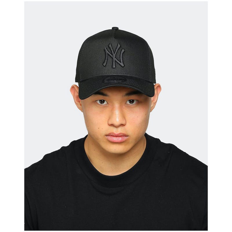Jual NY Full Black baseball hat 9forty Aframe Shopee Indonesia