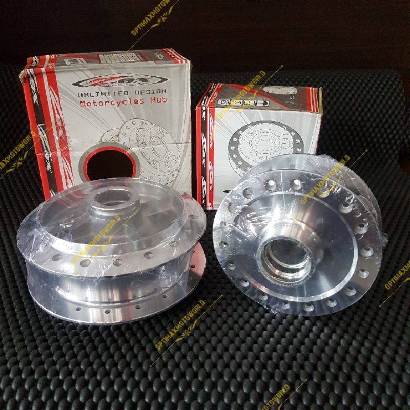 Tromol Set DEPAN BELAKANG Honda Kharisma ( Karisma ) Supra X 125 Zox Chrome