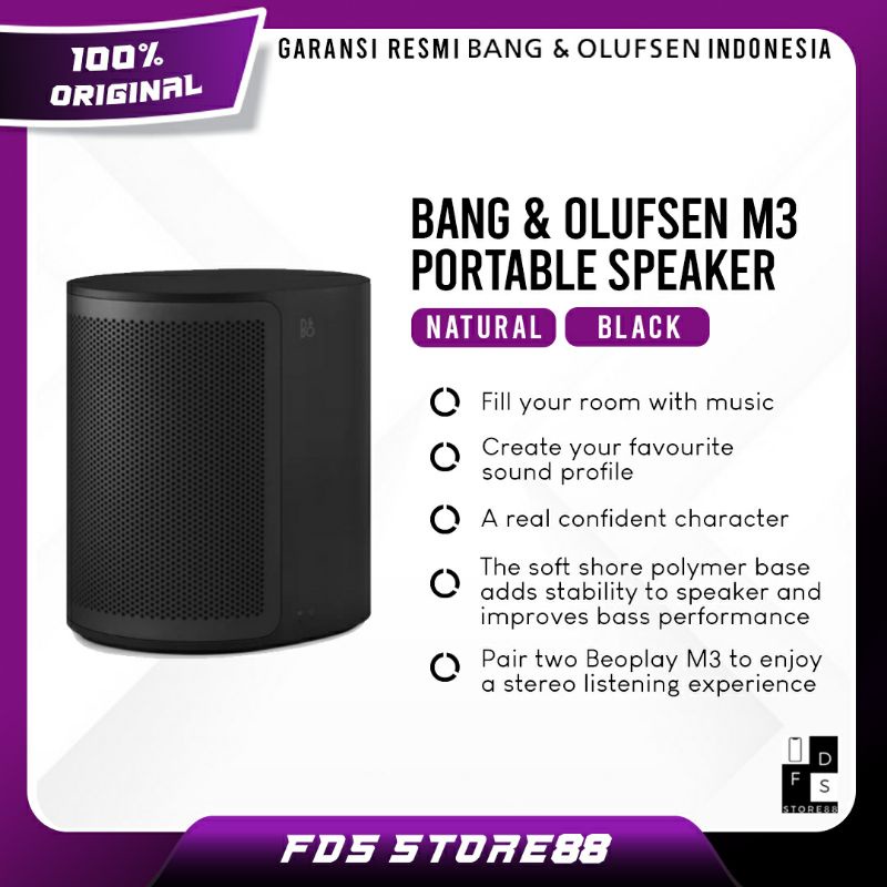 B&amp;O Bang &amp; Olufsen Portable Speaker Beoplay M3 Original Garansi Resmi Indonesia