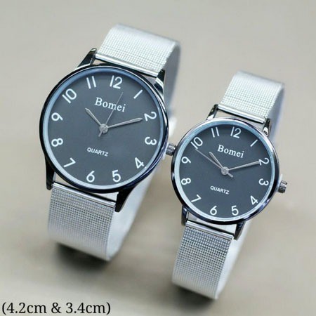 Jam Tangan Bahan Stainless Ukuran 4.2cm - Jam Ukuran 4.2cm Display Analog