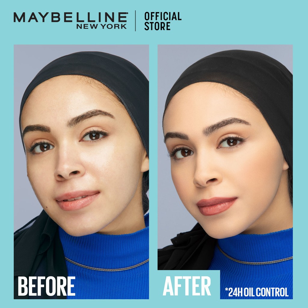 MAYBELLINE FIT ME MATTE + PORELESS POWDER FOUNDATION 24 HR OIL CONTROL SPF 44 / PA++++ 9 GR @MJ