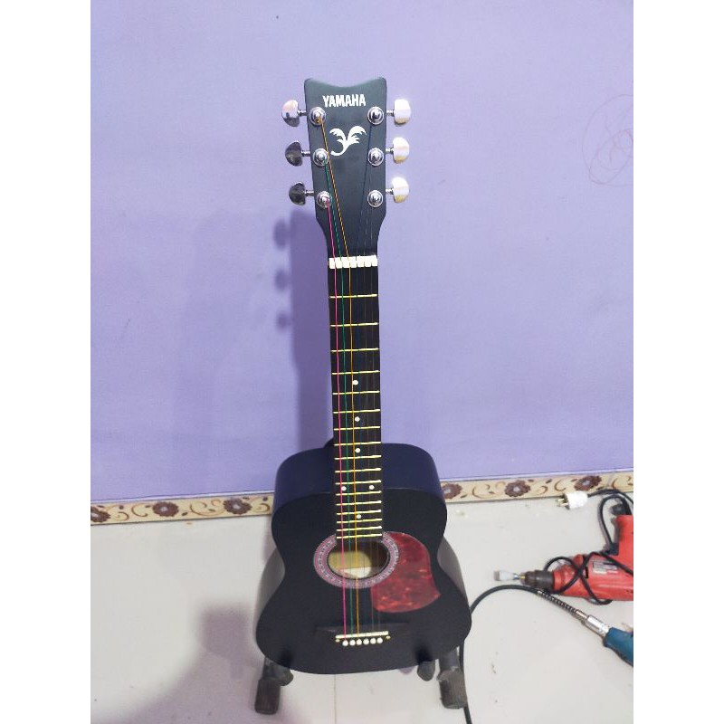 Gitar Akustik 3/4 tanem besi rangka silang