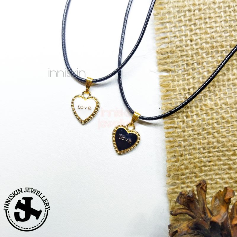 1 PCS Kalung Tulisan Love Liontin Hati / Kalung Bentuk Hati  Tulisan Love / Kalung Love / Love Jewellery / Kalung / Jewellery