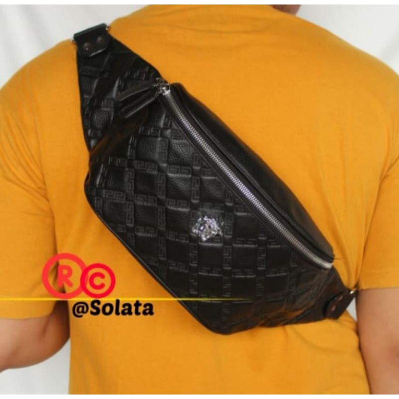 Tas Selempang Kulit Asli - Waistbag Kulit Asli Pria dan Wanita - Tas Pria