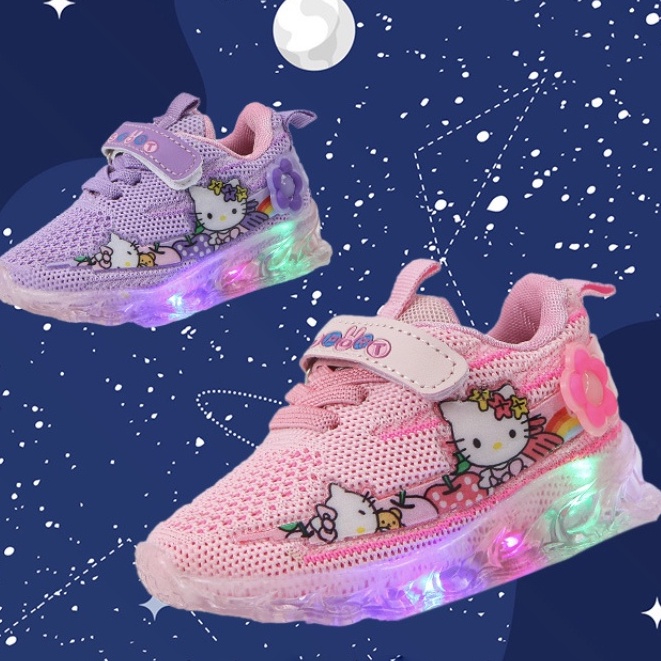 babyfit sepatu lampu helokiti LED sepatu import sneakers GS-908r