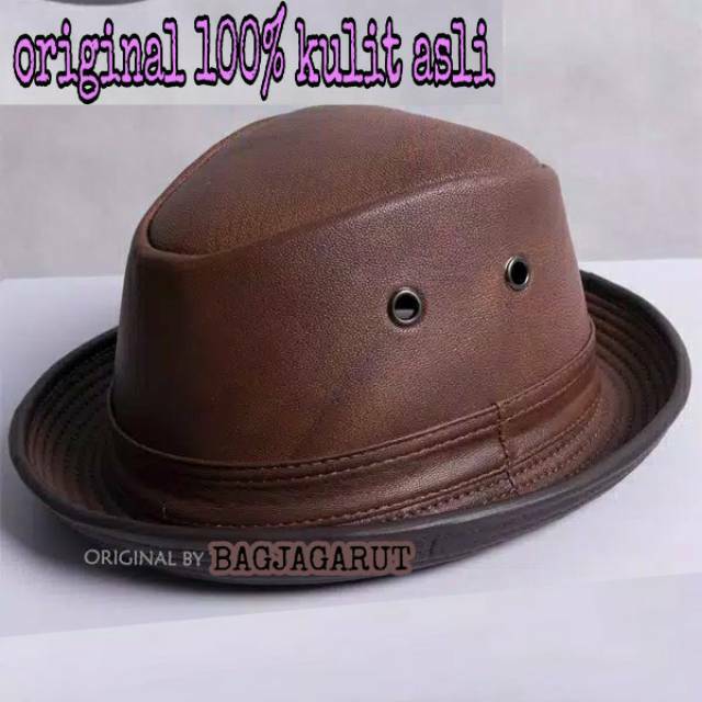TOPI LAKEN KOBOY PRIA KULIT ASLI GARUT