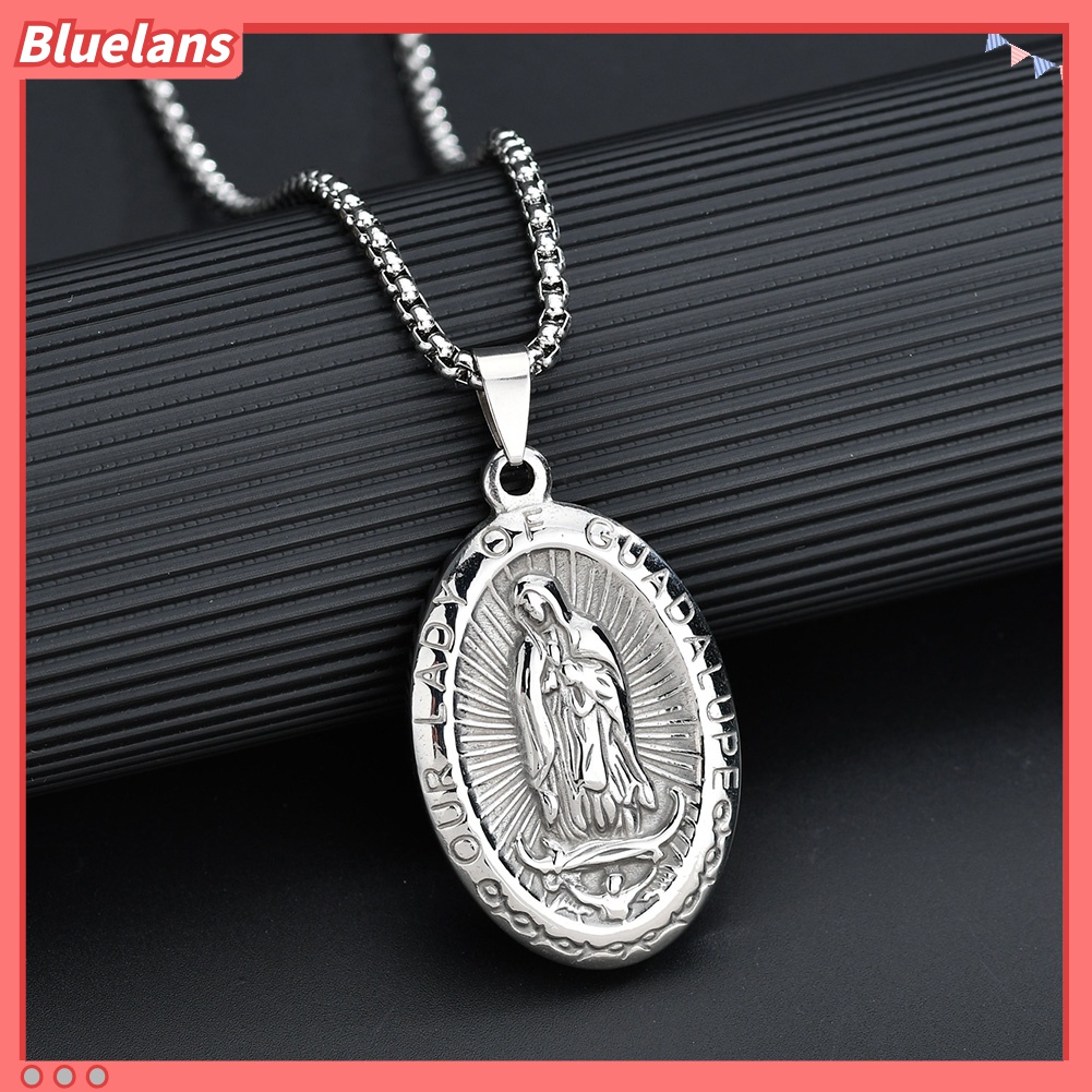 Kalung Liontin Agama Religius Virgin Mary Guadalupe Embossed Untuk Dekorasi