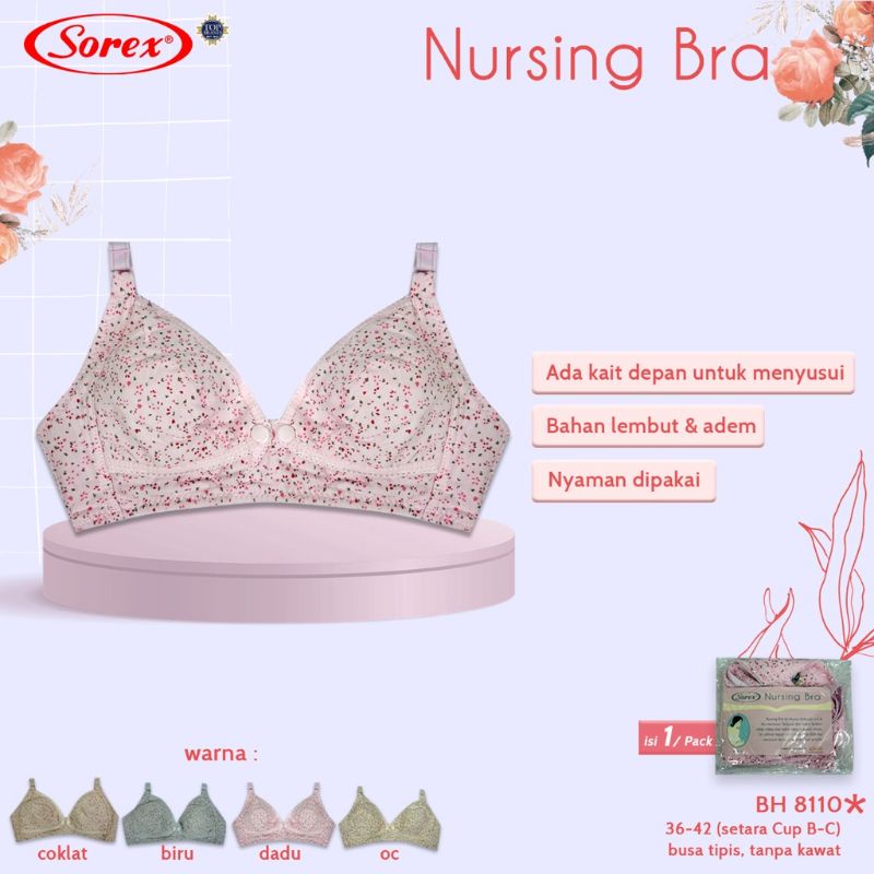 Bra Menyusui Sorex Tanpa Kawat/NURSING Bra Tanpa Busa