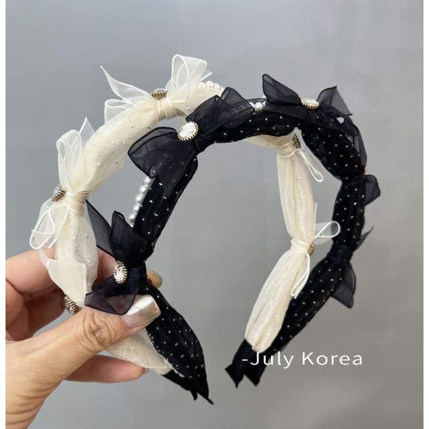 Bando Korea Wanita Polos Berlian / Bando Pesta Berlian Simpel Hasta