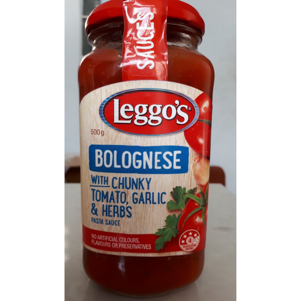 

Leggos Bolognese with Chunky Tomato, Garlic & Herbs Pasta Sauce 500 gr