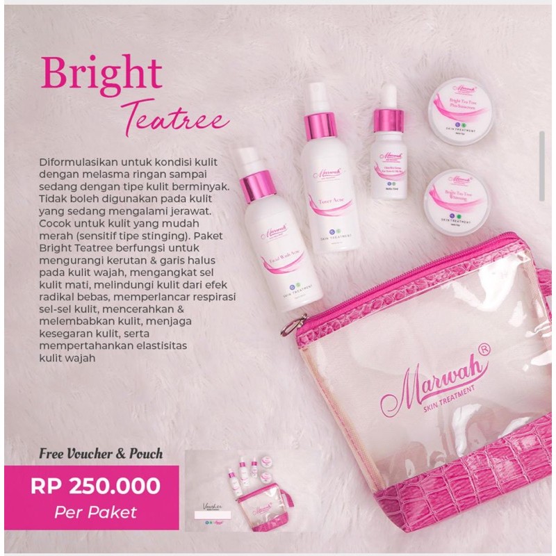 MARWAH BRIGHTENING/MARWAH /MARWAH ACNE/MARWAHBRIGHTEATREE/MARWAH PLATINUM/MARWAH ANTI AGING SPESIAL