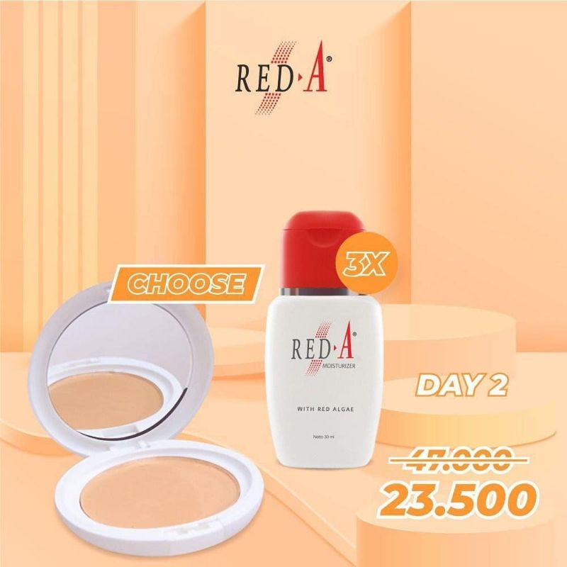 Paket Compact Powder 3 Moisturizer Pelembab Red A