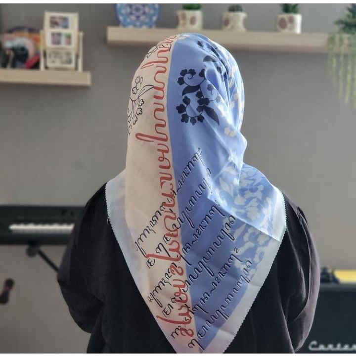 DISKON Jilbab Voal Motif Premium Square Lasercut Edition , Hijab Segi empat Motif ,Grosir Murah!!!-M 466