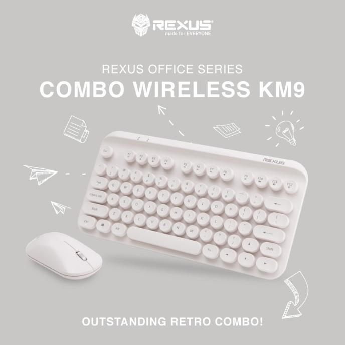 Rexus KM9 / KM-9 Combo Bundle Keyboard & Mouse Wireless Termurah