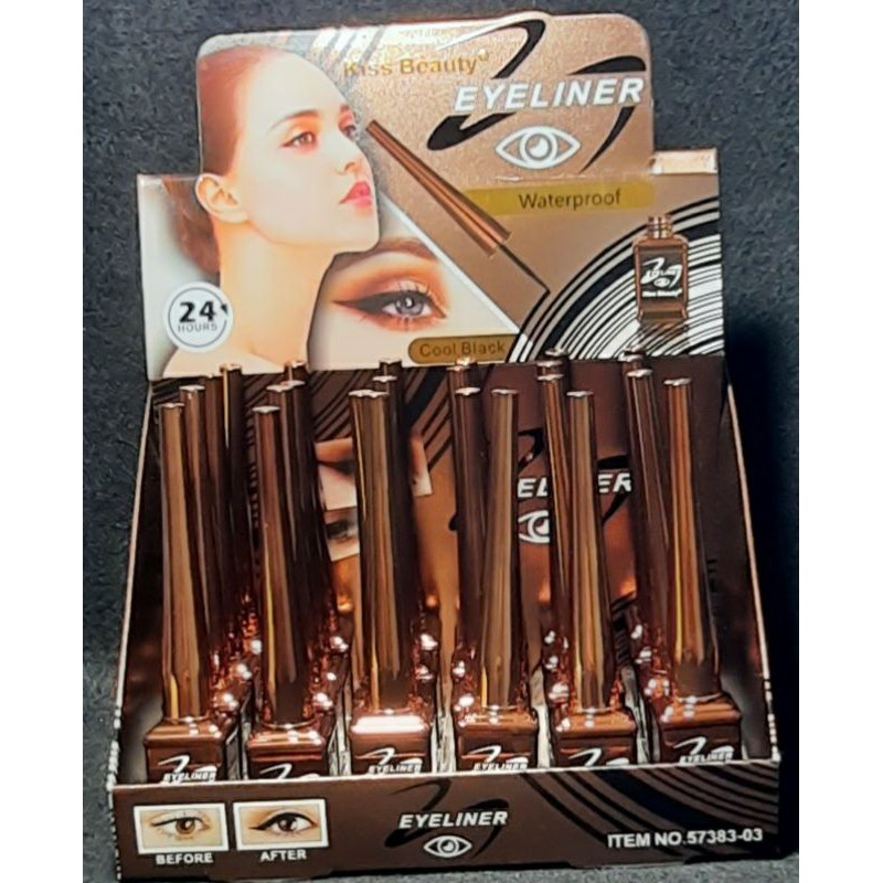 EYELINER KISS BEAUTY 24 H BOX COKLAT 57383