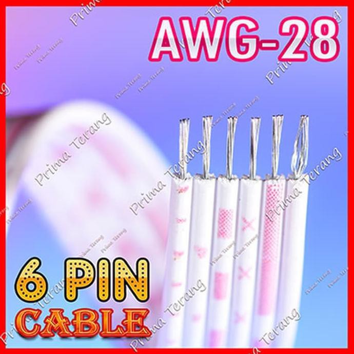 

Kabel Pita Isp Warna 6 Pin Baris Jalur Way Ribbon Flat Cable 1 Meter Efgad774 Buru Order