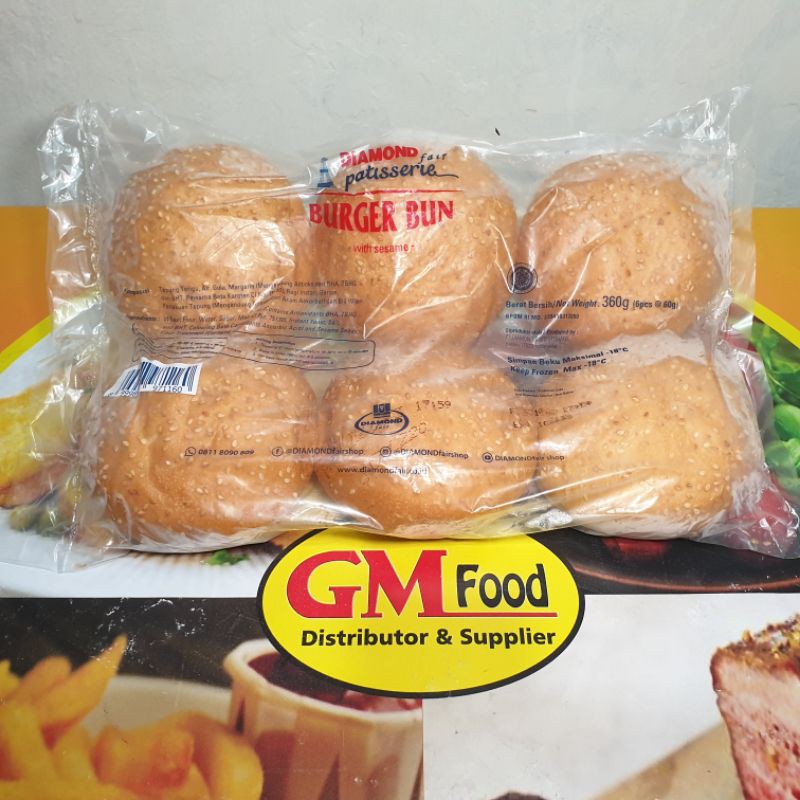 

Diamond Burger Bun with Sesami 6pcs/60gr.
