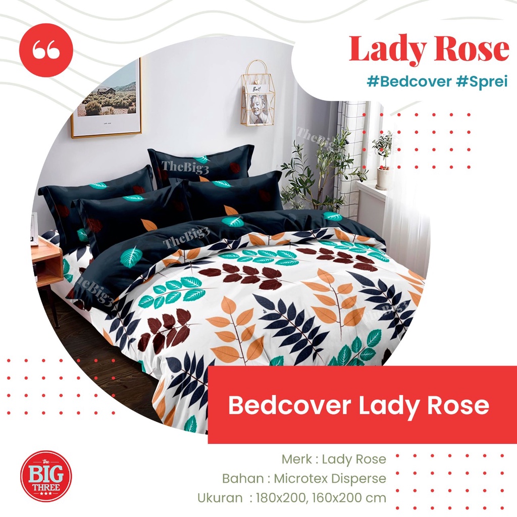 Bedcover + Sprei Rumbai LADY ROSE 180x200 Flaminggo Pikka Felix Flaminggo Tropical Rekan Nadya Gc Okta Janet - King Ladyrose 180 BC