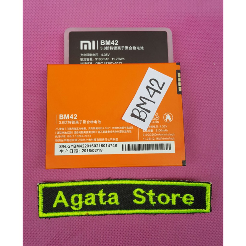 Baterai Batre Xiaomi Mi Redmi Note ( BM42 / BM 42 ) Original 100% Battery Ori m