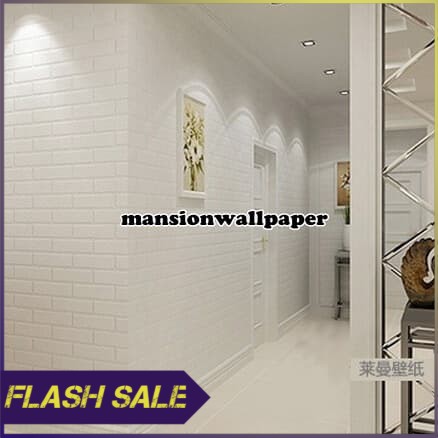 Wallpaper Dinding Bata Putih