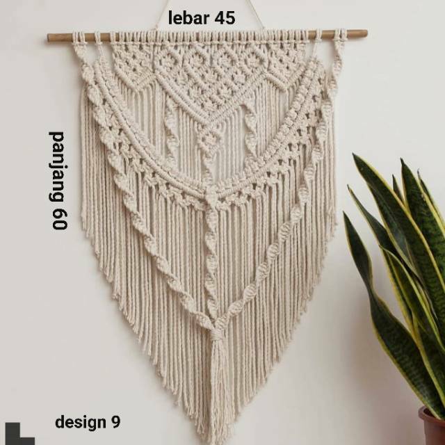 Hiasan dinding macrame wall hangin cotton rope