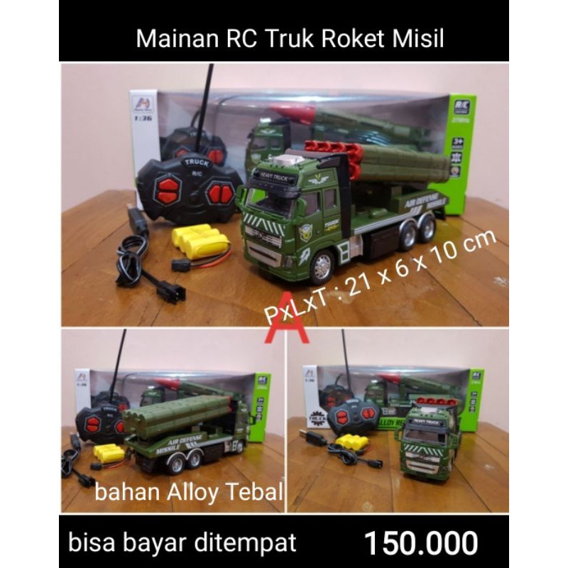 Mainan RC Truk Militer Misil Roket