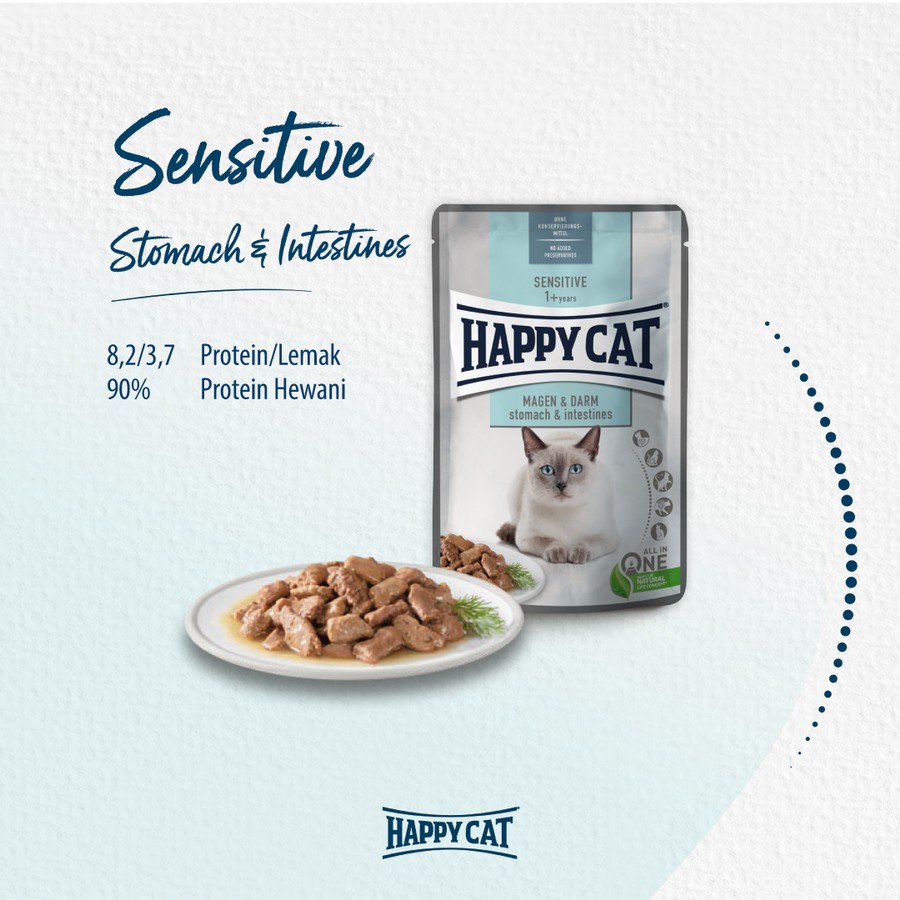 Happy Cat Sensitive Stomach &amp; Intestines 85 gr Makanan Kucing Dewasa