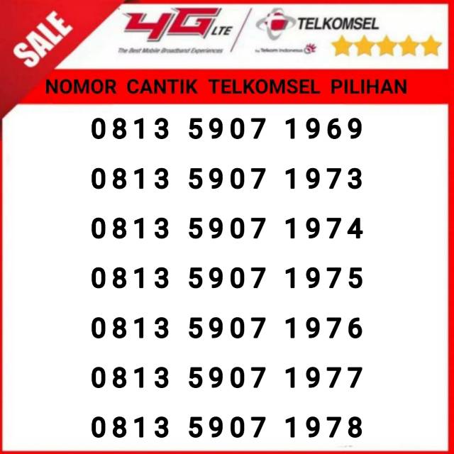 Nomor Cantik Simpati Seri Tanggal Lahir Bulan Tahun