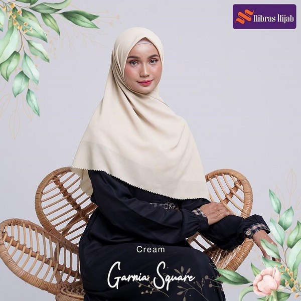 Garnia Square Nibras Hijab 17 Variasi Warna / Square Instan Jilbab Hijab Segiempat Segi Empat Polos-6