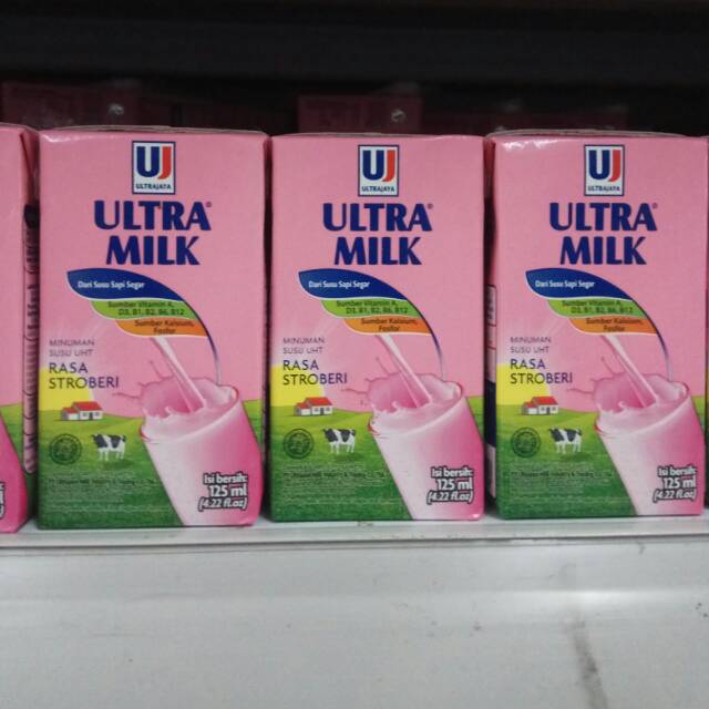 

Ultra milk susu rasa stroberi seger