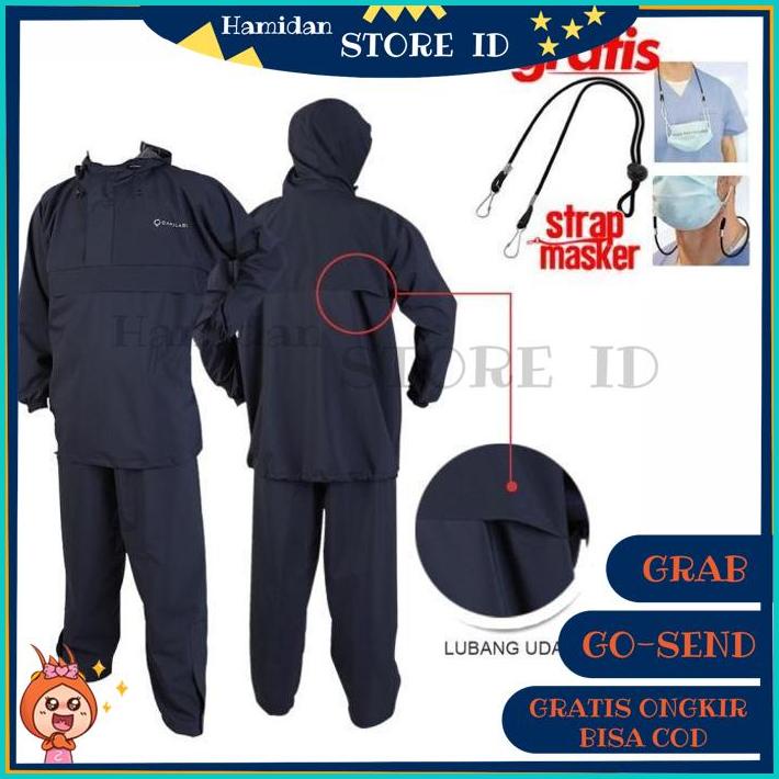 Capilari XWR 100 Jas Hujan Kantung Kangguru Raincoat Unisex Original CUCI GUDANG