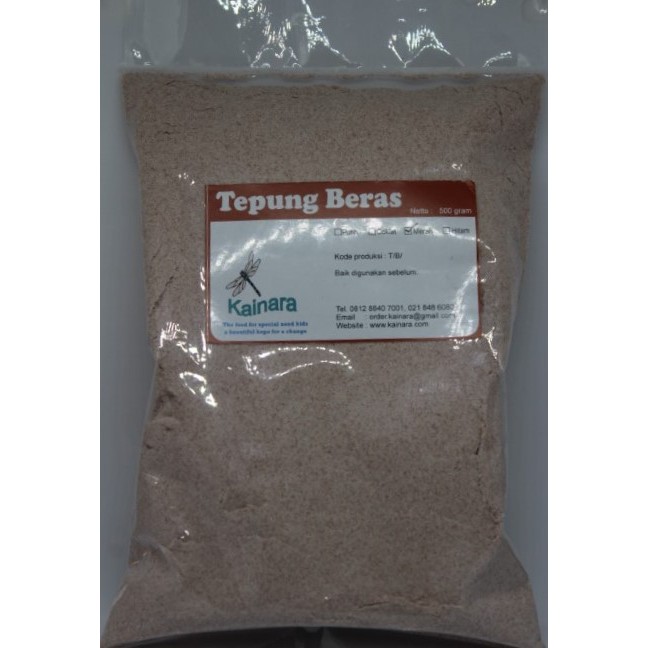 

Kainara Sehat. Tepung beras putih/coklat/merah. tepung sehat, tepung organik.