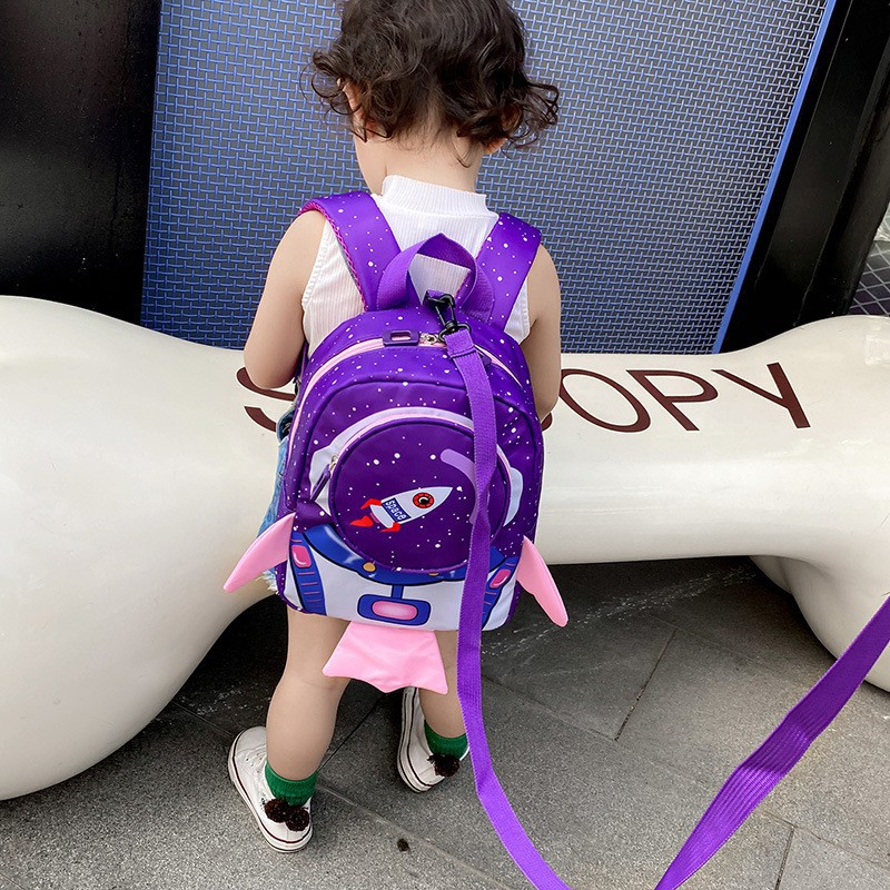 HappyOliver TAS ROCKET FLY BACKPACK tas import anak resleting tRansel anak laki perempuan tas ransel anak tas sekolah paud